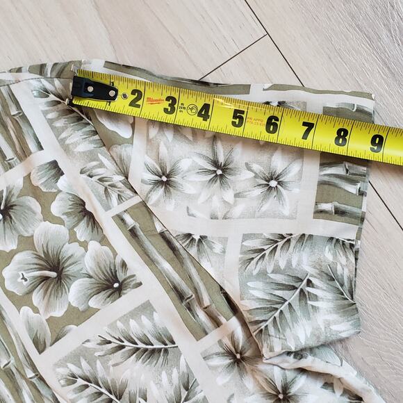 VTG Teddi Shirt Womens L Green Button Down Long Tailored Oversized Classic Crop - Picture 10 of 14